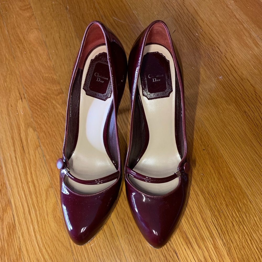 Christian Dior maroon pumps
